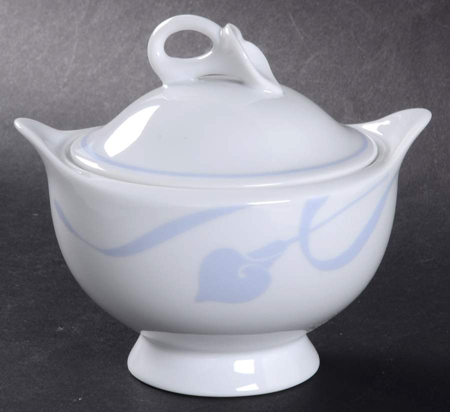 Classic Flair Blue Sugar Bowl & Lid by Mikasa-1