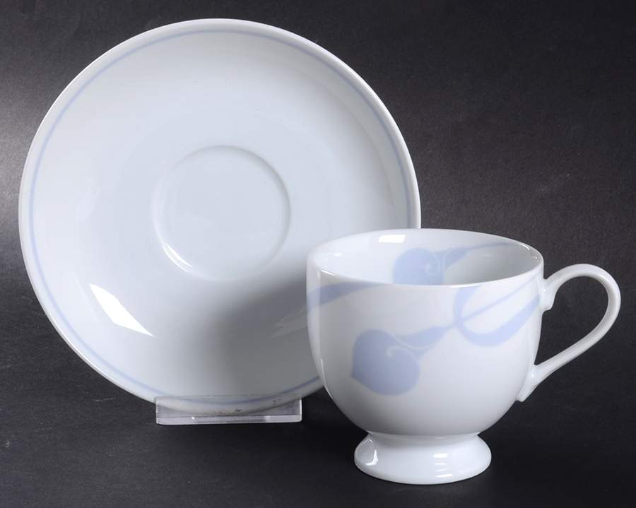 Classic Flair Blue Footed Cup & Saucer Set by Mikasa-1