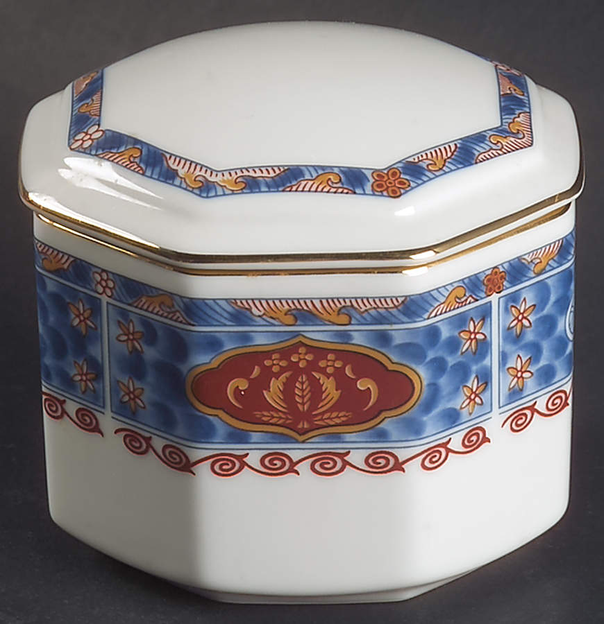 Cloisonne Sugar Bowl & Lid by Mikasa-1