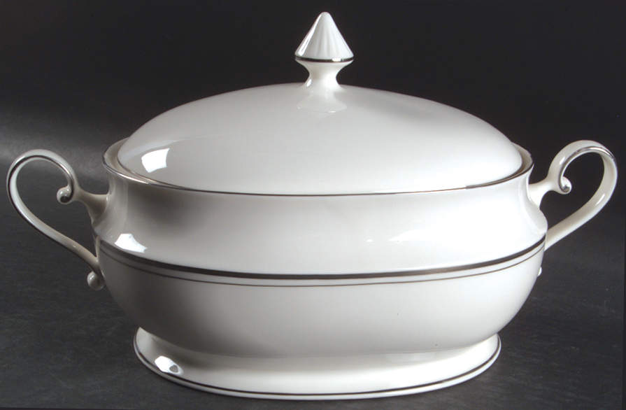 Classic Platinum Oval Covered Vegetable by Mikasa-1