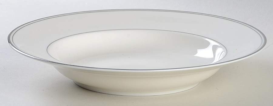 Classic Platinum Large Rim Soup Bowl by Mikasa-1