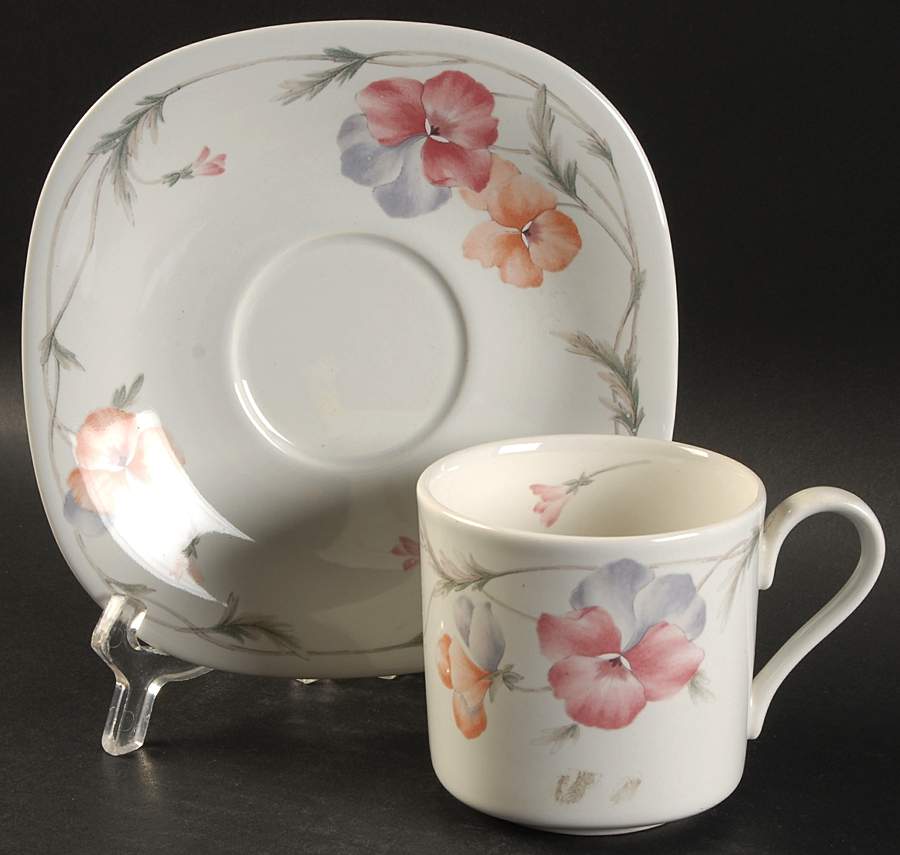 Clinging Vines Flat Cup & Saucer Set by Mikasa-1