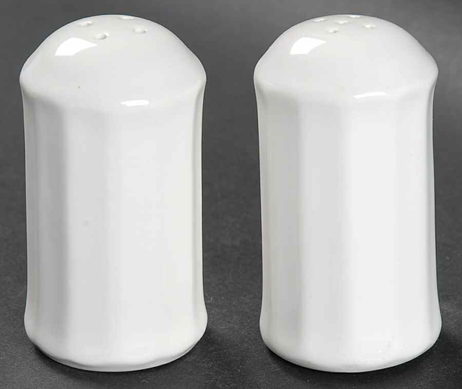 Classic White & Gold Salt & Pepper Set by Mikasa-1