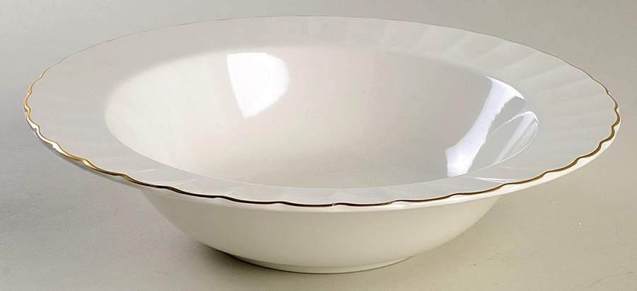 Classic White & Gold 10" Round Vegetable Bowl by Mikasa-1