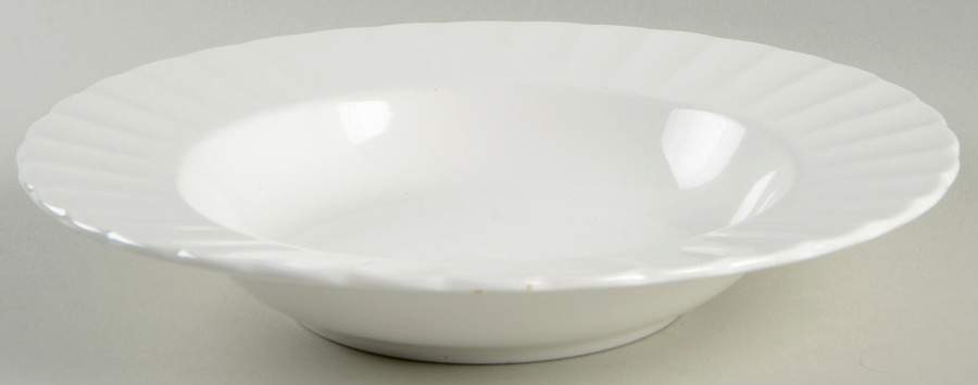 Classic White Large Rim Soup Bowl by Mikasa-1