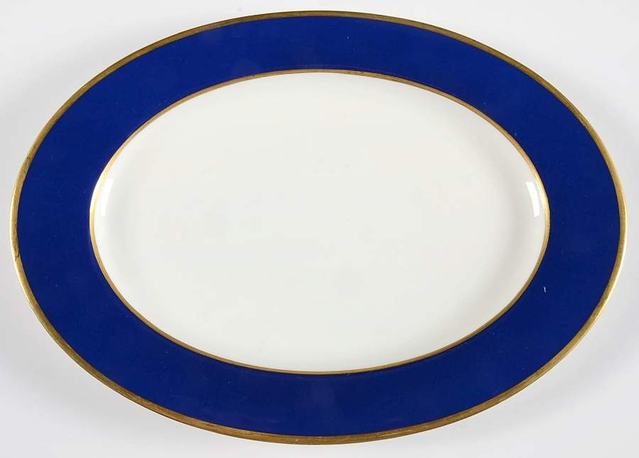 Cobalt Blue 12" Oval Serving Platter by Mikasa-1