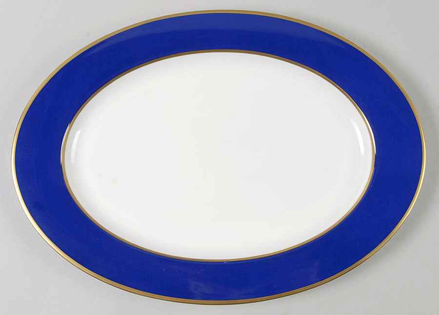 Cobalt Blue 15" Oval Serving Platter by Mikasa-1
