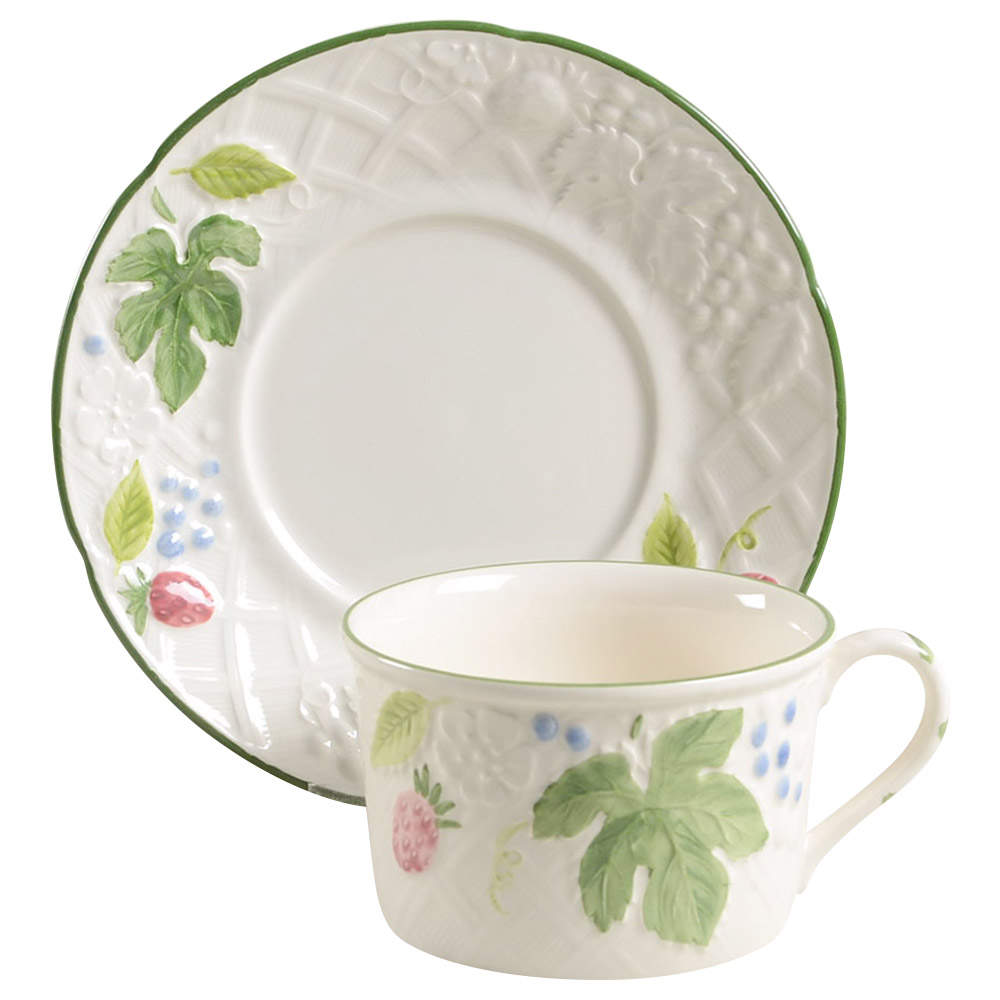 Country Berries Flat Cup & Saucer Set by Mikasa-1