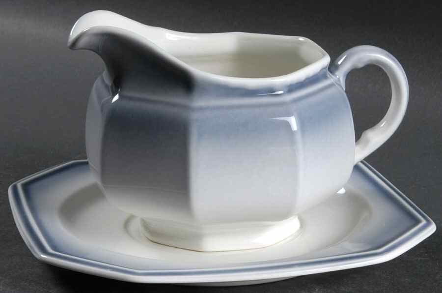 Country Blue Gravy Boat & Underplate by Mikasa-1