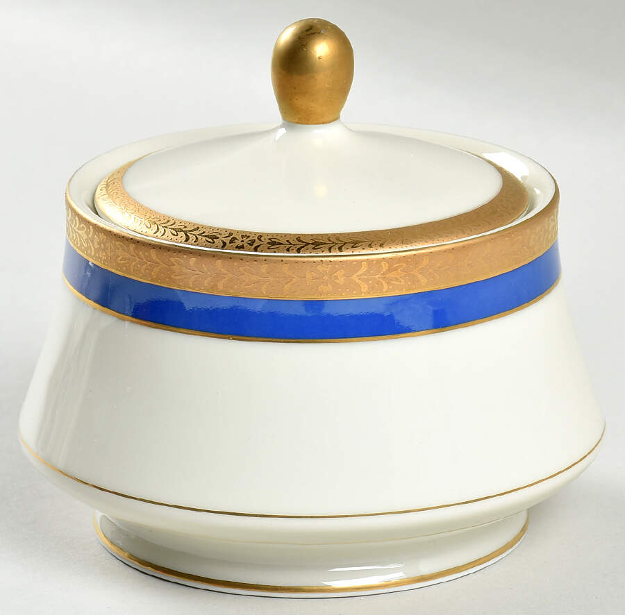 Colony Blue Sugar Bowl & Lid by Mikasa-1