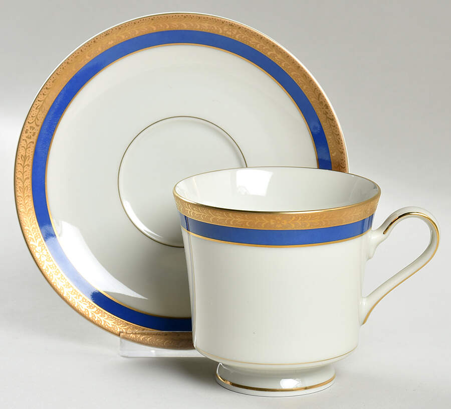 Colony Blue Footed Cup & Saucer Set by Mikasa-1