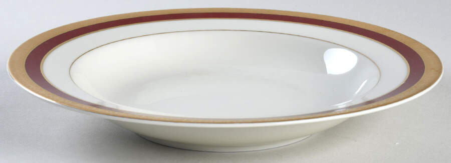 Colony Burgundy Rim Soup Bowl by Mikasa-1