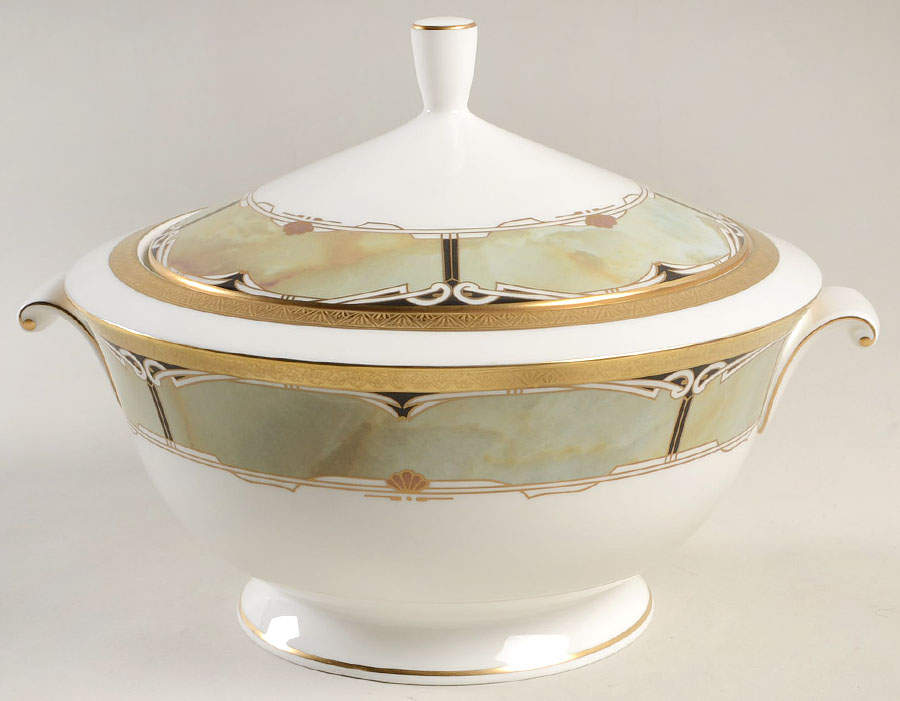 Coronation Celadon 2 Qt Round Covered Casserole by Mikasa-1