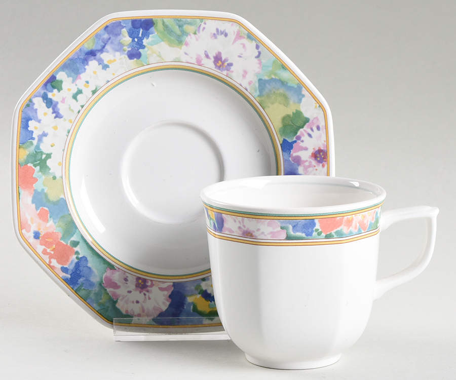 Country Chintz Flat Cup & Saucer Set by Mikasa-1