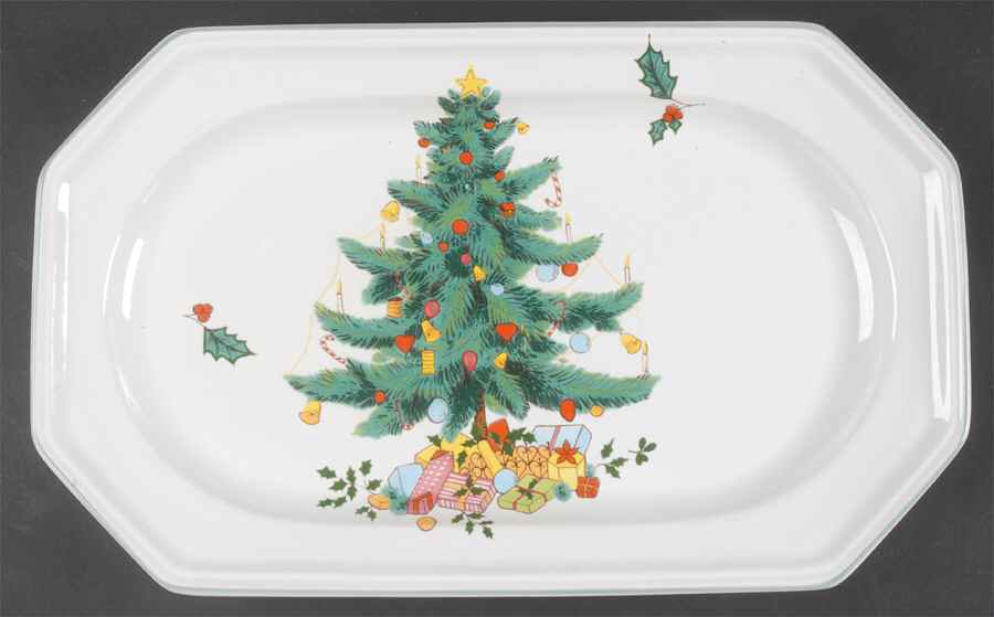 Continental Christmas 14" Oval Serving Platter by Mikasa-1