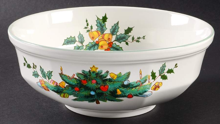 Continental Christmas 8" Round Vegetable Bowl by Mikasa-1