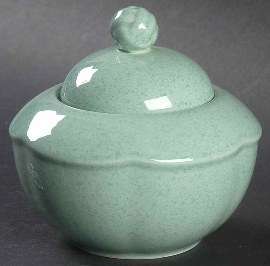 Country Charm Sage Sugar Bowl & Lid by Mikasa-1