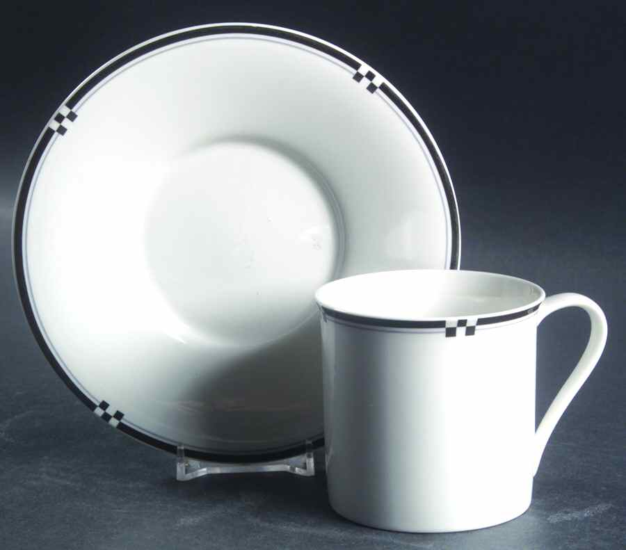 Country Club Flat Cup & Saucer Set by Mikasa-1