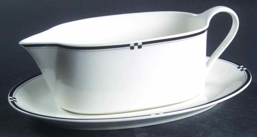 Country Club Gravy Boat & Underplate by Mikasa-1