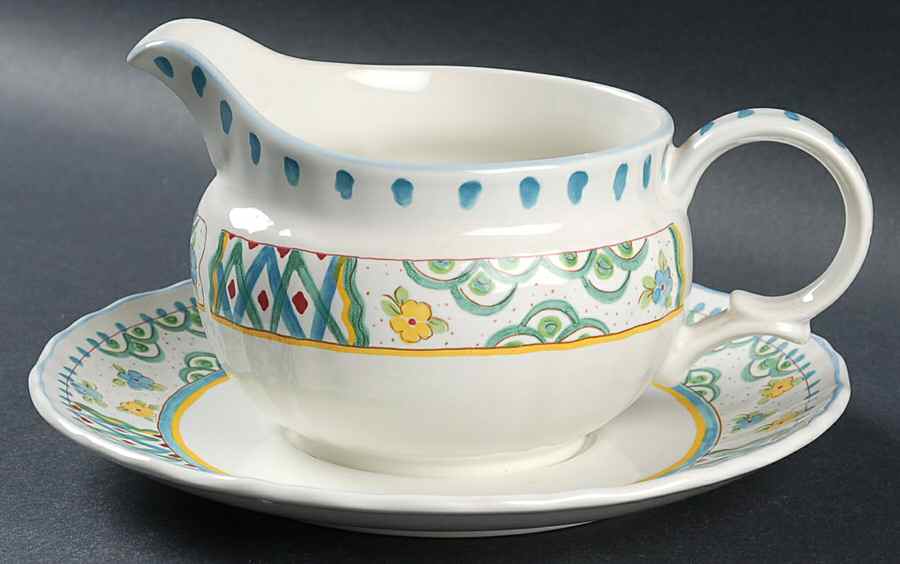 Country Court Gravy Boat & Underplate by Mikasa-1