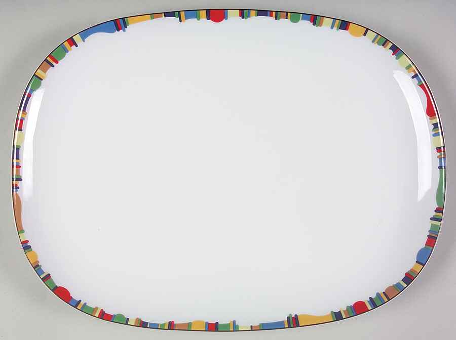 Color Crest 13" Oval Serving Platter by Mikasa-1
