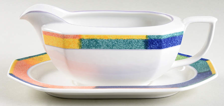 Color Eclipse Gravy Boat & Underplate by Mikasa-1