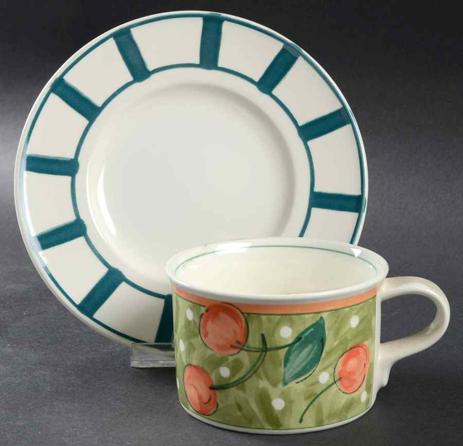 Country Fair Flat Cup & Saucer Set by Mikasa-1