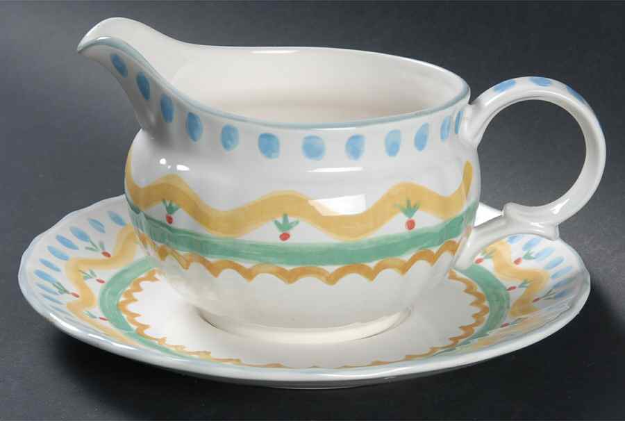 Country Flair Gravy Boat & Underplate by Mikasa-1