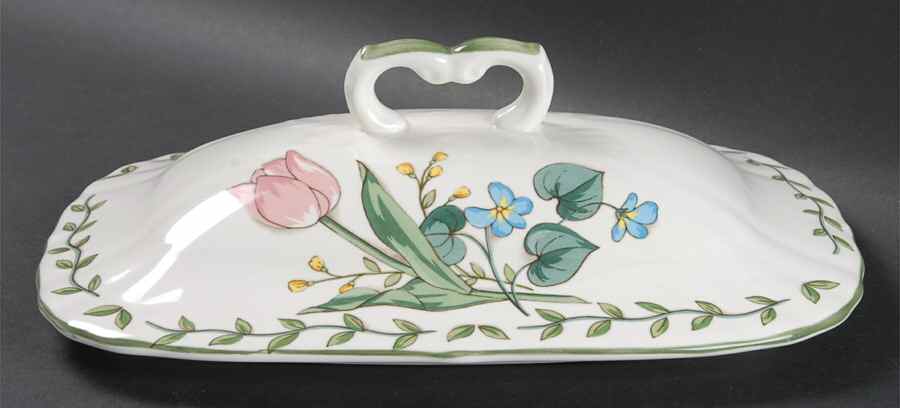 Country Fleur Lid for Rectangular Vegetable by Mikasa-1