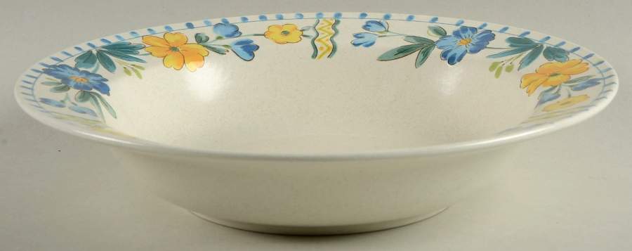 Country Flowers 10" Round Vegetable Bowl by Mikasa-1