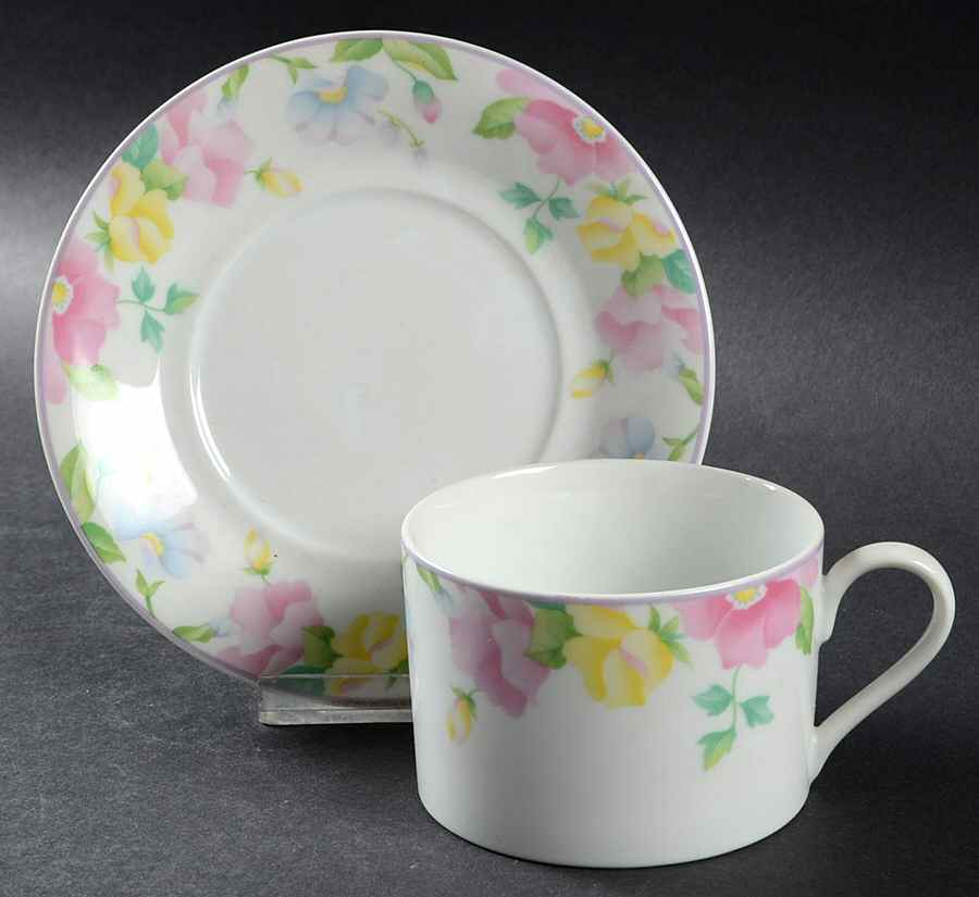 Convent Garden Flat Cup & Saucer Set by Mikasa-1