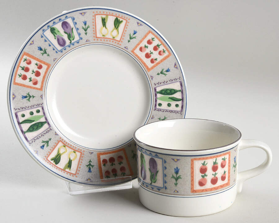 Country Gallery Flat Cup & Saucer Set by Mikasa-1