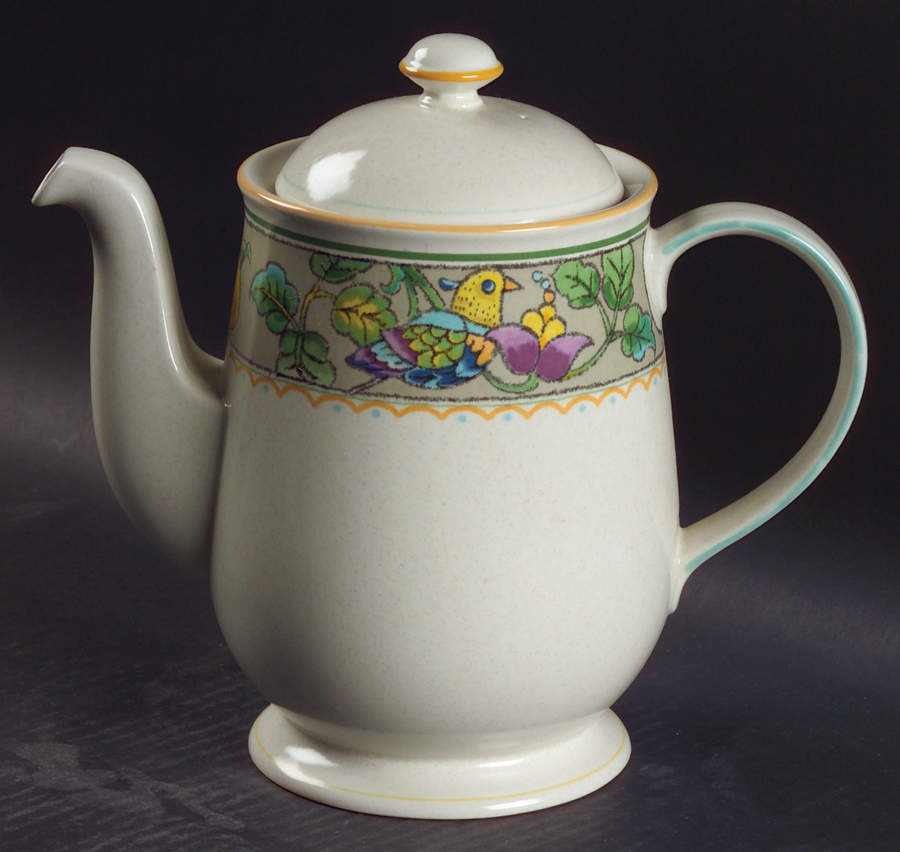 Courtship Garden Coffee Pot & Lid by Mikasa-1