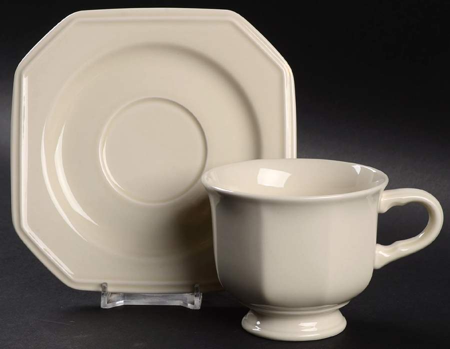 Continental Ivory Footed Cup & Saucer Set by Mikasa-1