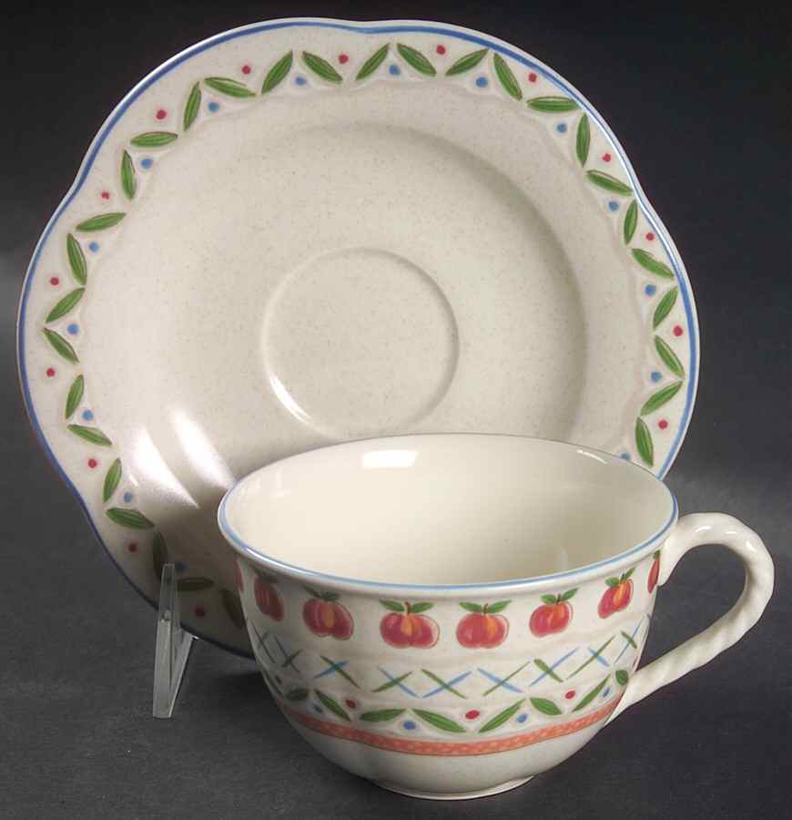 Country Image Flat Cup & Saucer Set by Mikasa-1