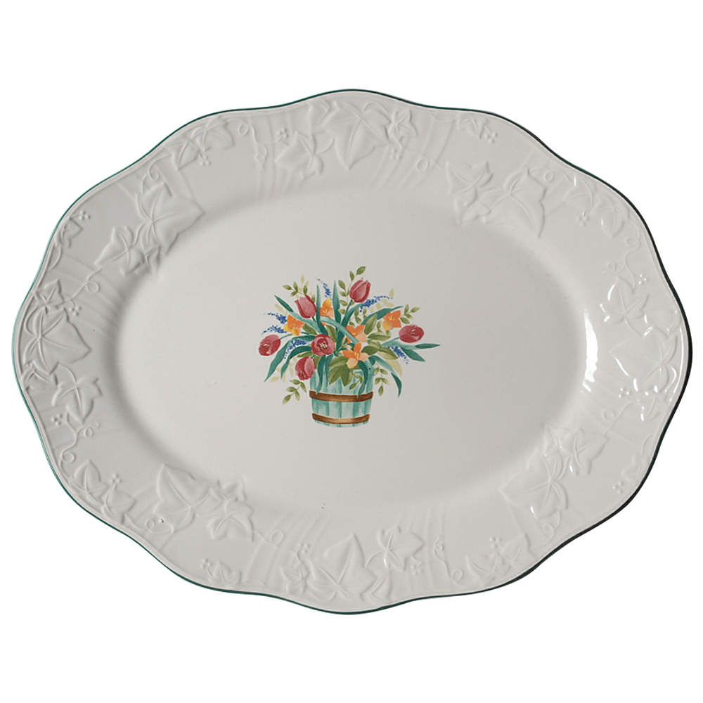 Country Jewels 15" Oval Serving Platter by Mikasa-1