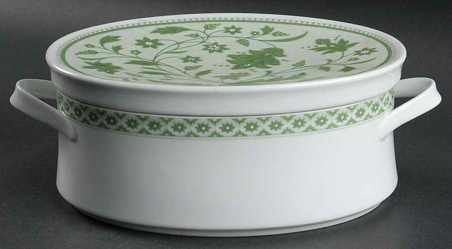 Coleen Green Oval Covered Vegetable by Mikasa-1