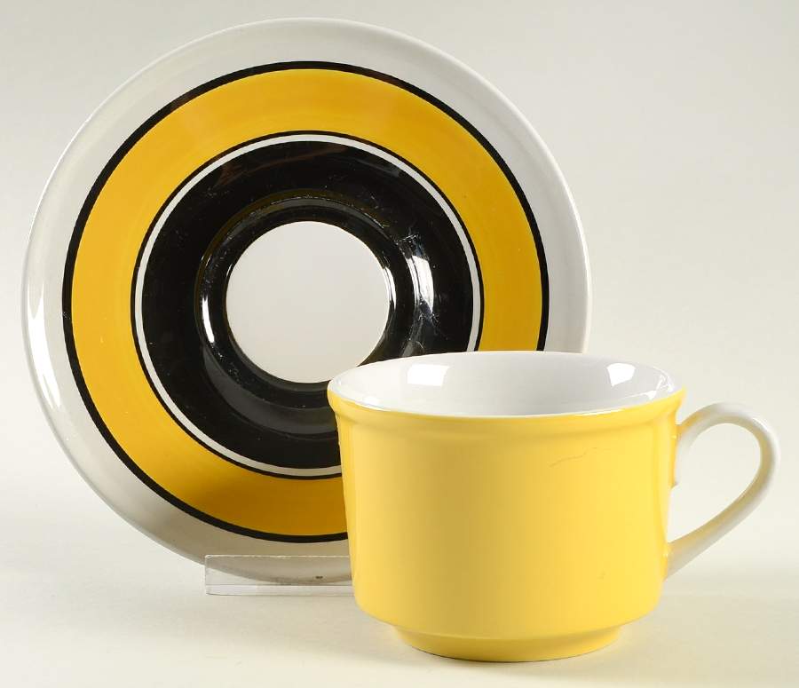 Collage Flat Cup & Saucer Set by Mikasa-1