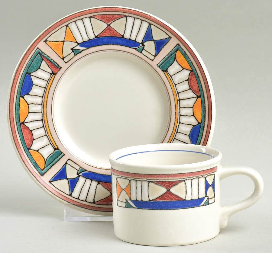 Collage Flat Demitasse Cup & Saucer Set by Mikasa-1