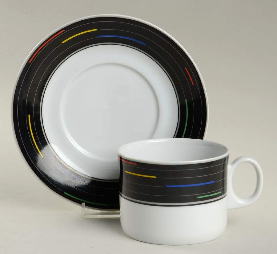 Colorchrome Flat Cup & Saucer Set by Mikasa-1
