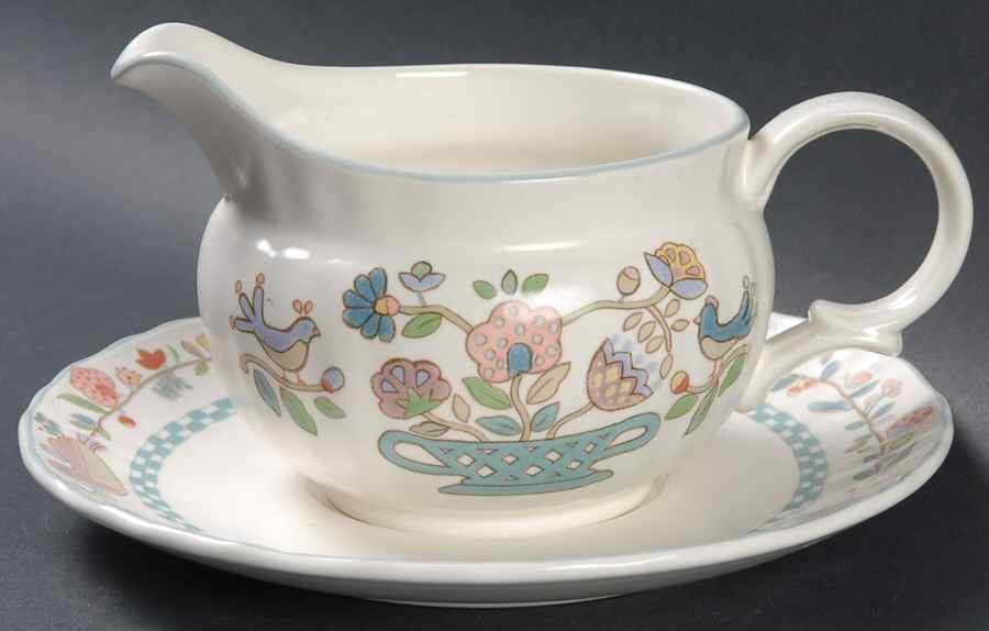 Country Morning Gravy Boat & Underplate by Mikasa-1
