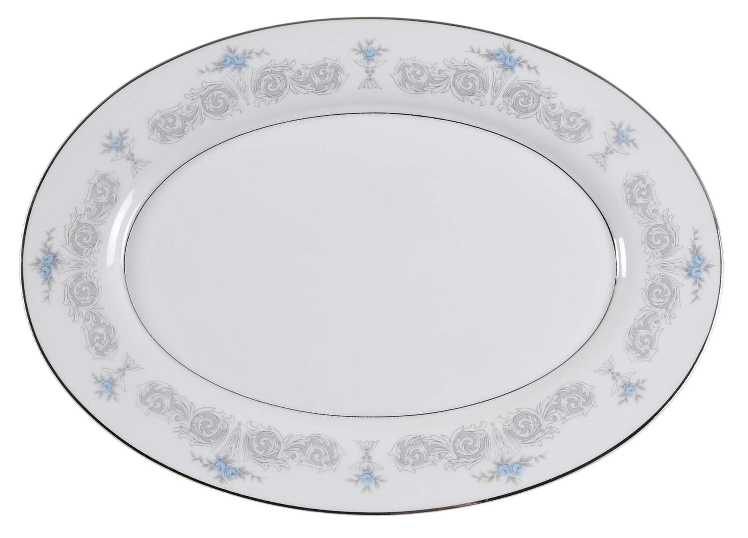 Compton 12" Oval Serving Platter by Mikasa-1