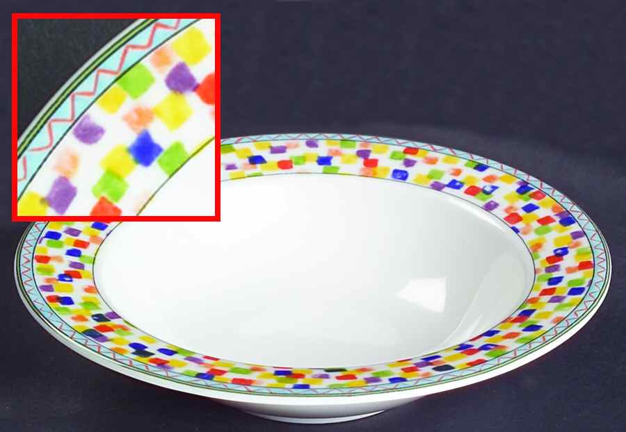 Confetti Rim Fruit/Dessert (Sauce) Bowl by Mikasa-1