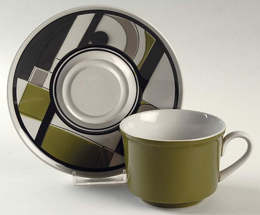 Conglomerate Flat Cup & Saucer Set by Mikasa-1