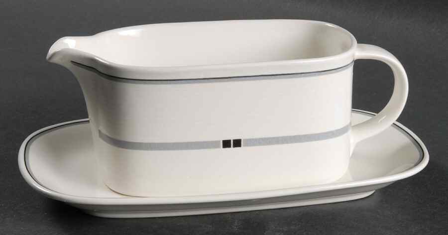 Contempo Gravy Boat & Underplate (Relish/Butter) by Mikasa-1