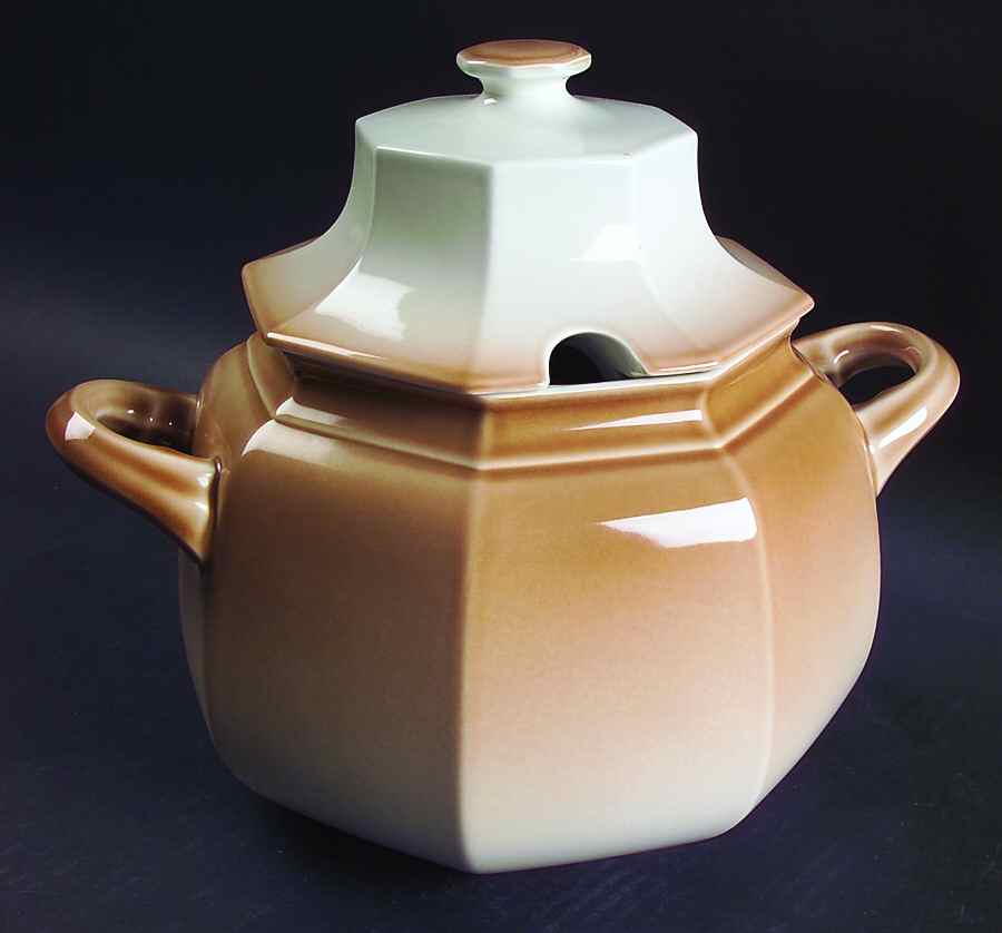 Country Peach Tureen &  Lid by Mikasa-1