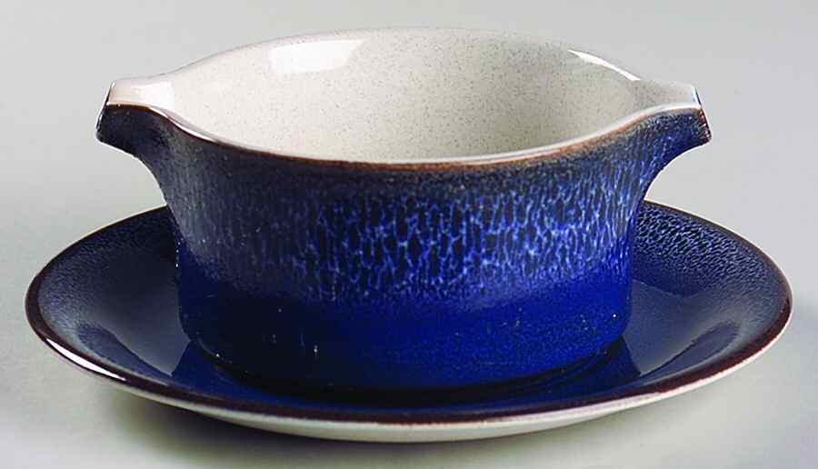 Copenhagen Blue Gravy Boat & Underplate by Mikasa-1