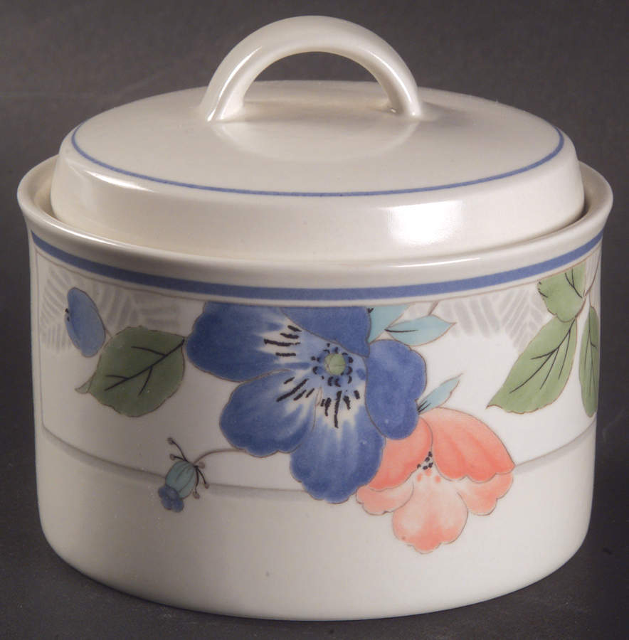 Country Poppies Sugar Bowl & Lid by Mikasa-1