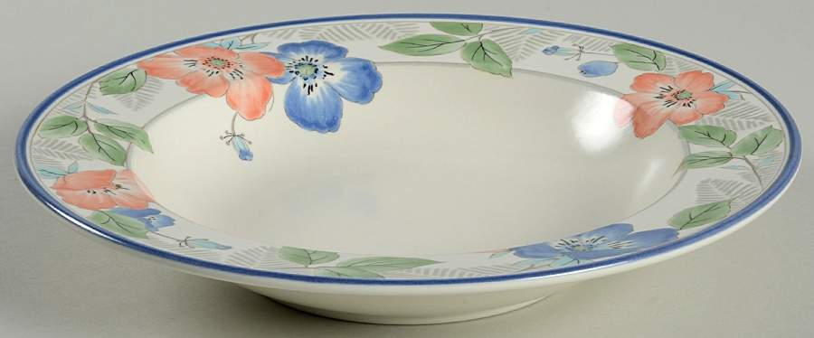 Country Poppies Large Rim Soup Bowl by Mikasa-1
