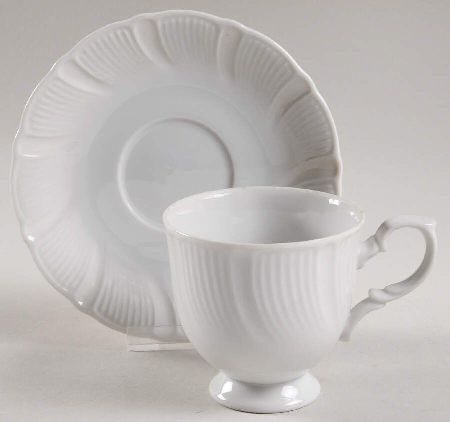 Coquille Footed Cup & Saucer Set by Mikasa-1